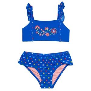 NEW Hula Star Blue Confetti Flower Swimsuit 5